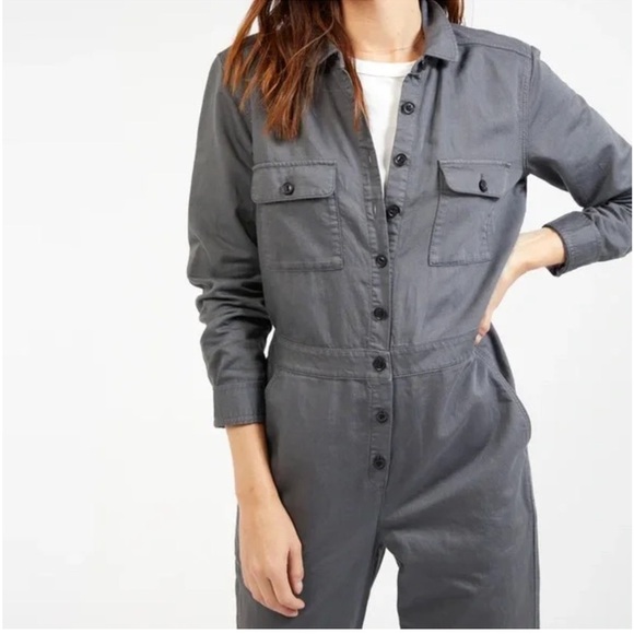 Outerknown S.E.A. Organic Cotton Linen Long Sleeve jumpsuit - Picture 2 of 12